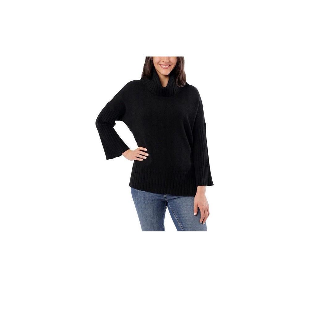 Cyrus Women's Cowl Neck Sweater, Black, Size S.  BH